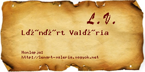 Lénárt Valéria névjegykártya