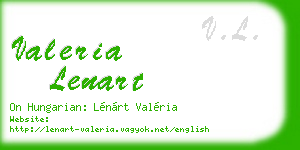 valeria lenart business card