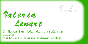 valeria lenart business card